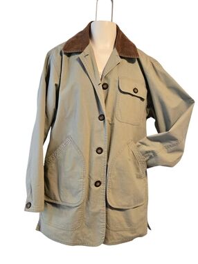 Weekend Edition Khaki Jacket Corduroy Collar Size S